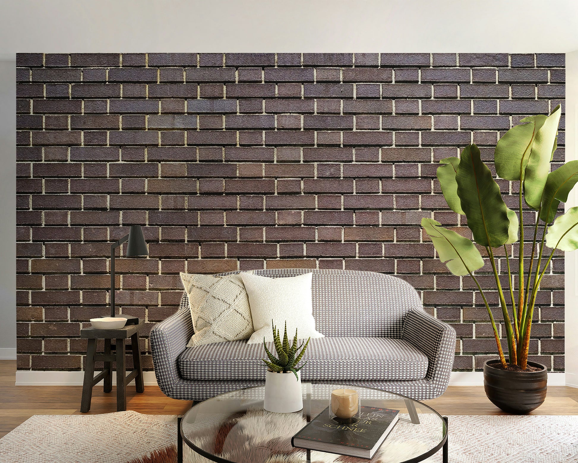 Faux Bricks Brown Wallpaper Mural - Giffywalls
