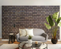 Faux Bricks Brown Wallpaper Mural - Giffywalls
