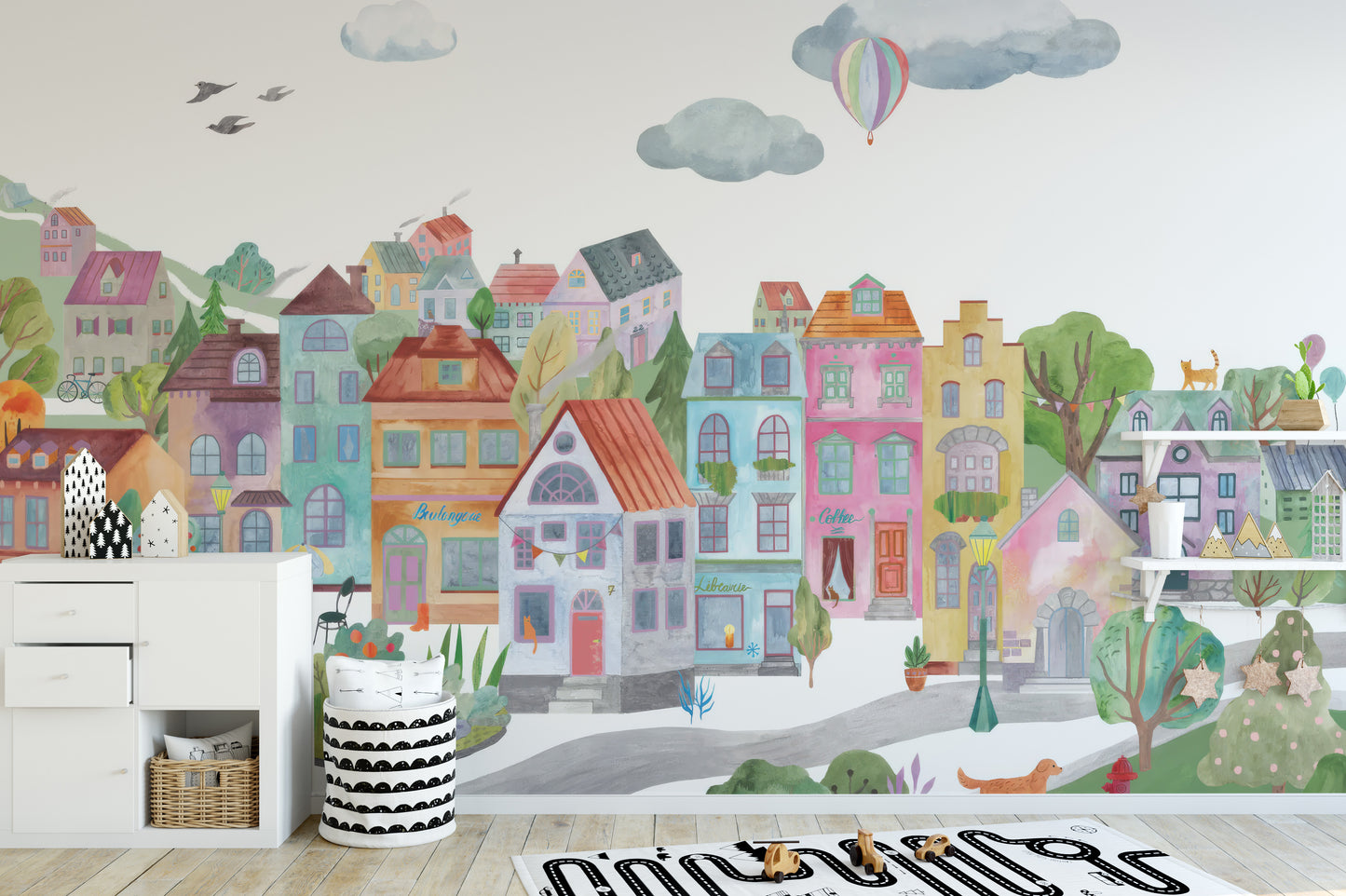 Vibrant City Wall Mural - Giffywalls