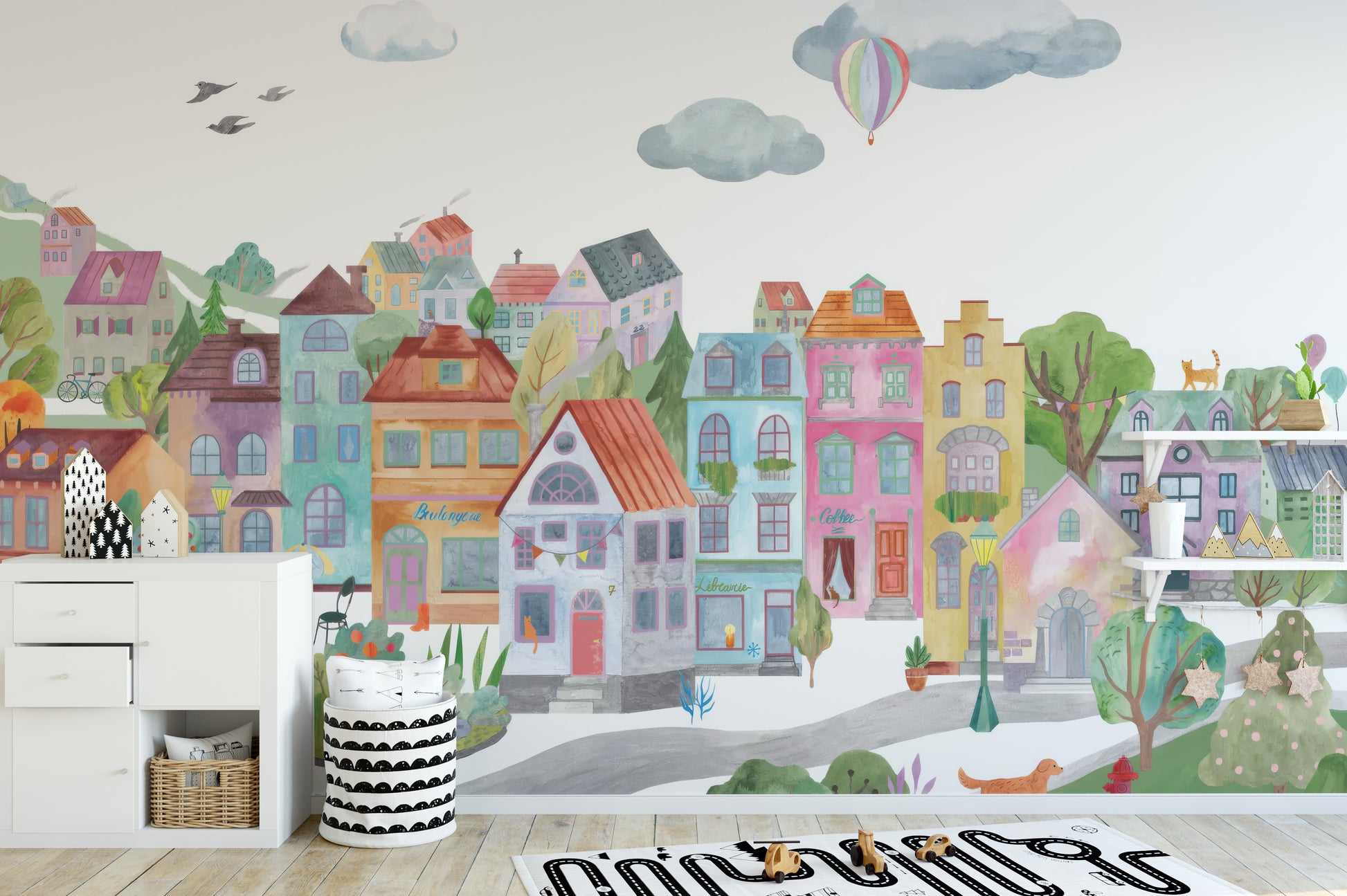 Vibrant City Wall Mural - Giffywalls