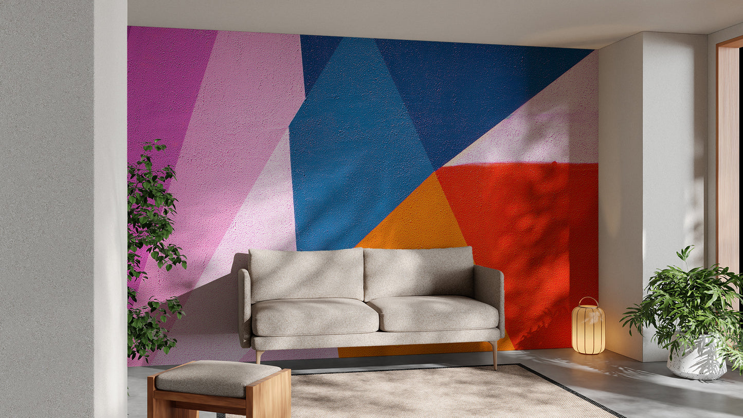 Urban Spectrum Colourful Abstract Wall Mural - Giffywalls