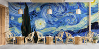 Starry Night Van Gogh Design Wallpaper Mural - Giffywalls