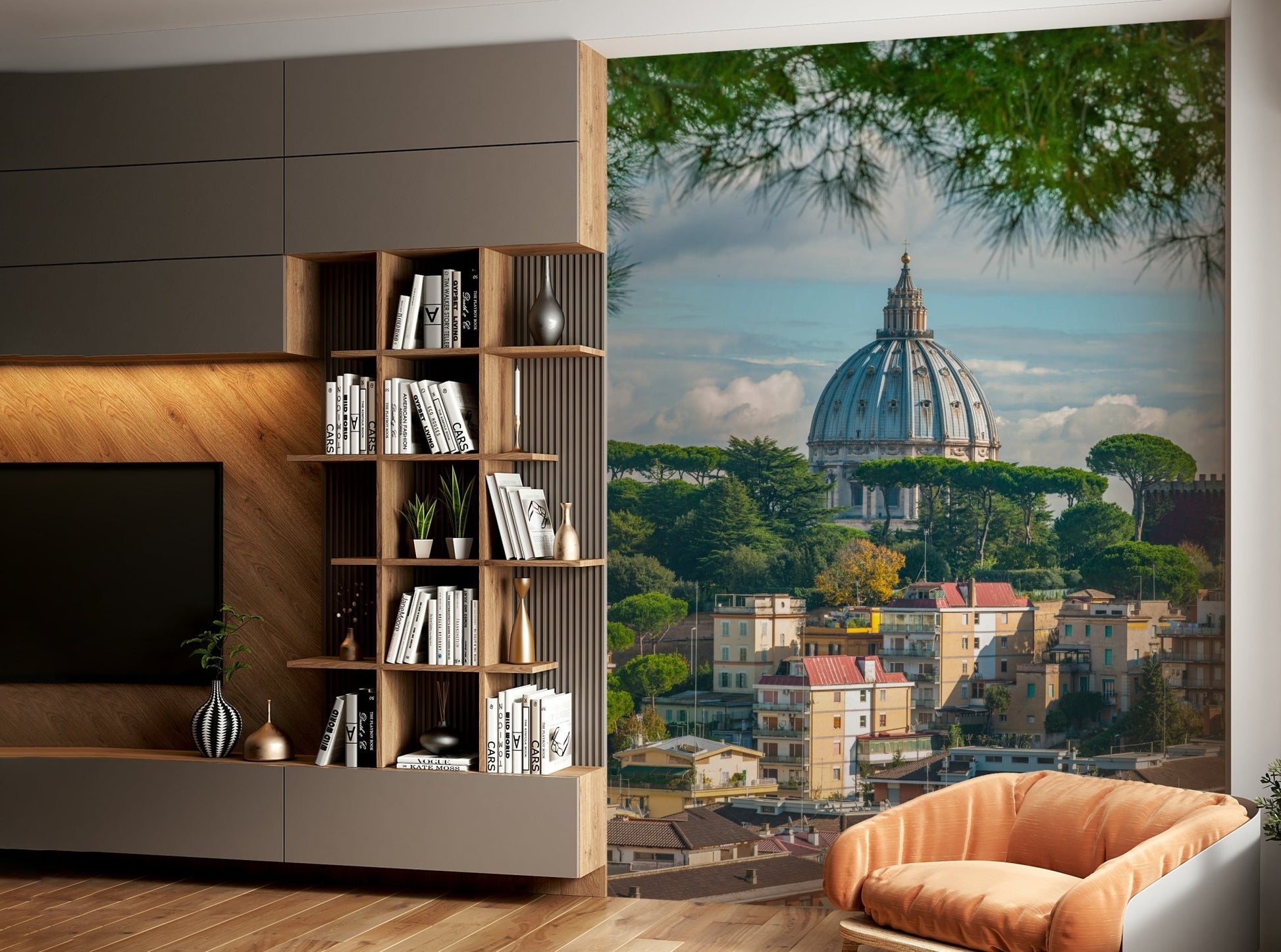 Ideal wall mural for living rooms or offices with historical appeal

