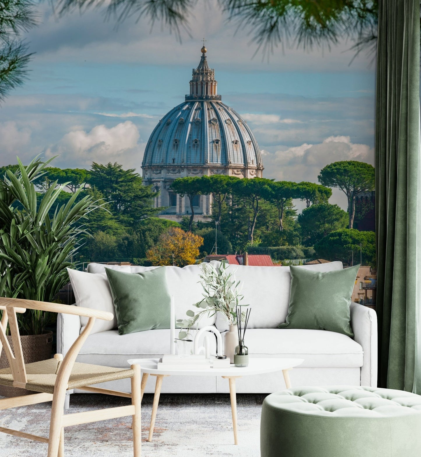 View of the iconic dome of St. Peter’s Basilica

