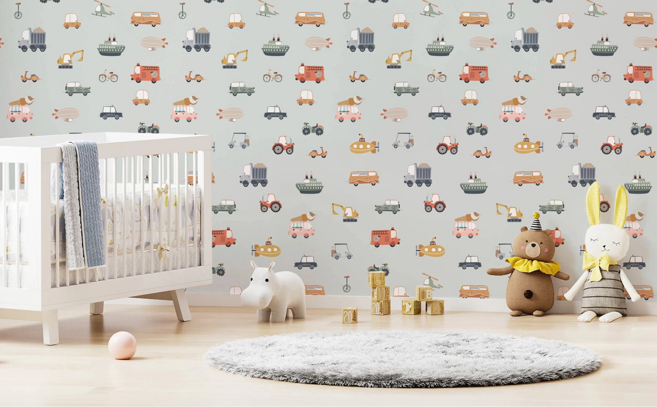 Vehicles in blue background Wallpaper⁠