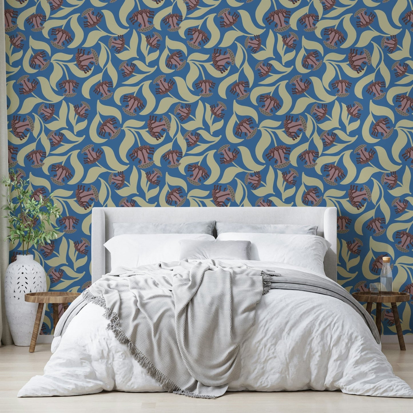 The design emphasizes simplified forms, clean lines, and an artistic interpretation rather than realism.
