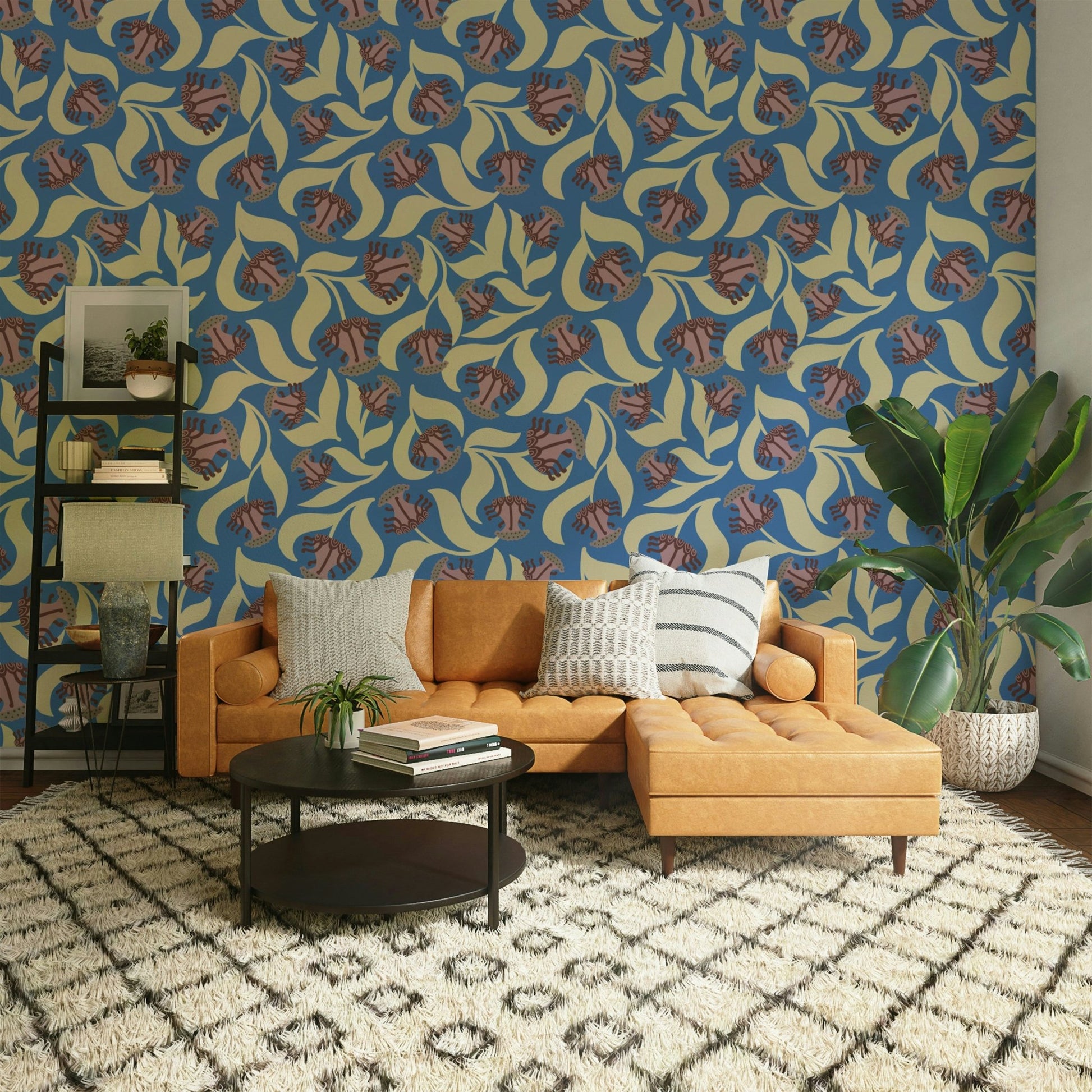 The texture appears smooth and graphic, like a modern illustration or digital art.
