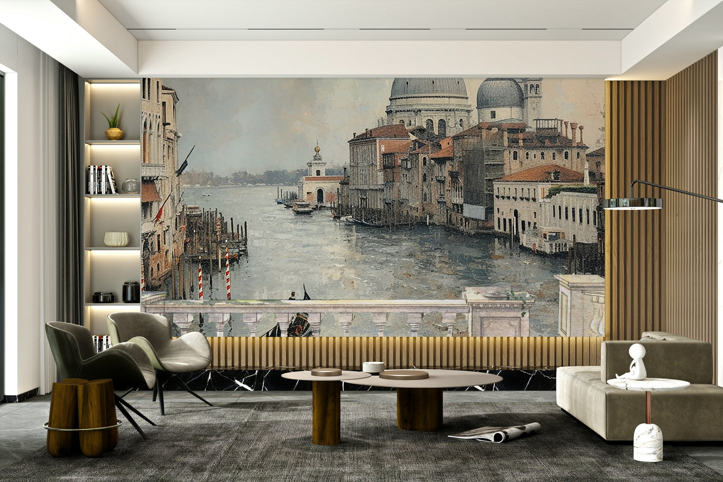Venetian Canal View Wall Mural