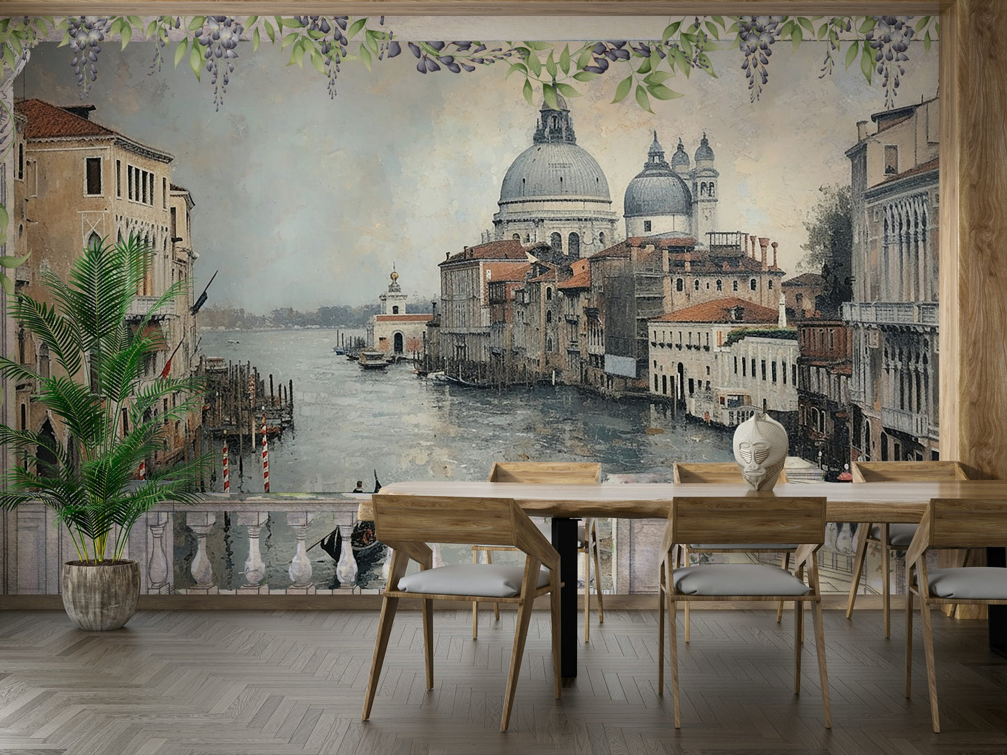 Venetian Canal View Wall Mural