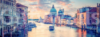 Minimal lounge with Venetian mural, soft colour city view
