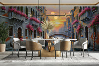 Mural wallpaper of the Canal Grande at sunrise

