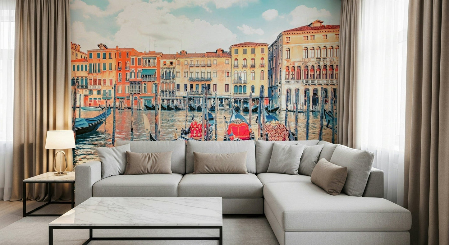 Venice Dreamscape wallcovering, historical architecture above the canal.