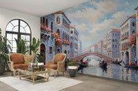 Wall mural with Venetian architecture and a canal

