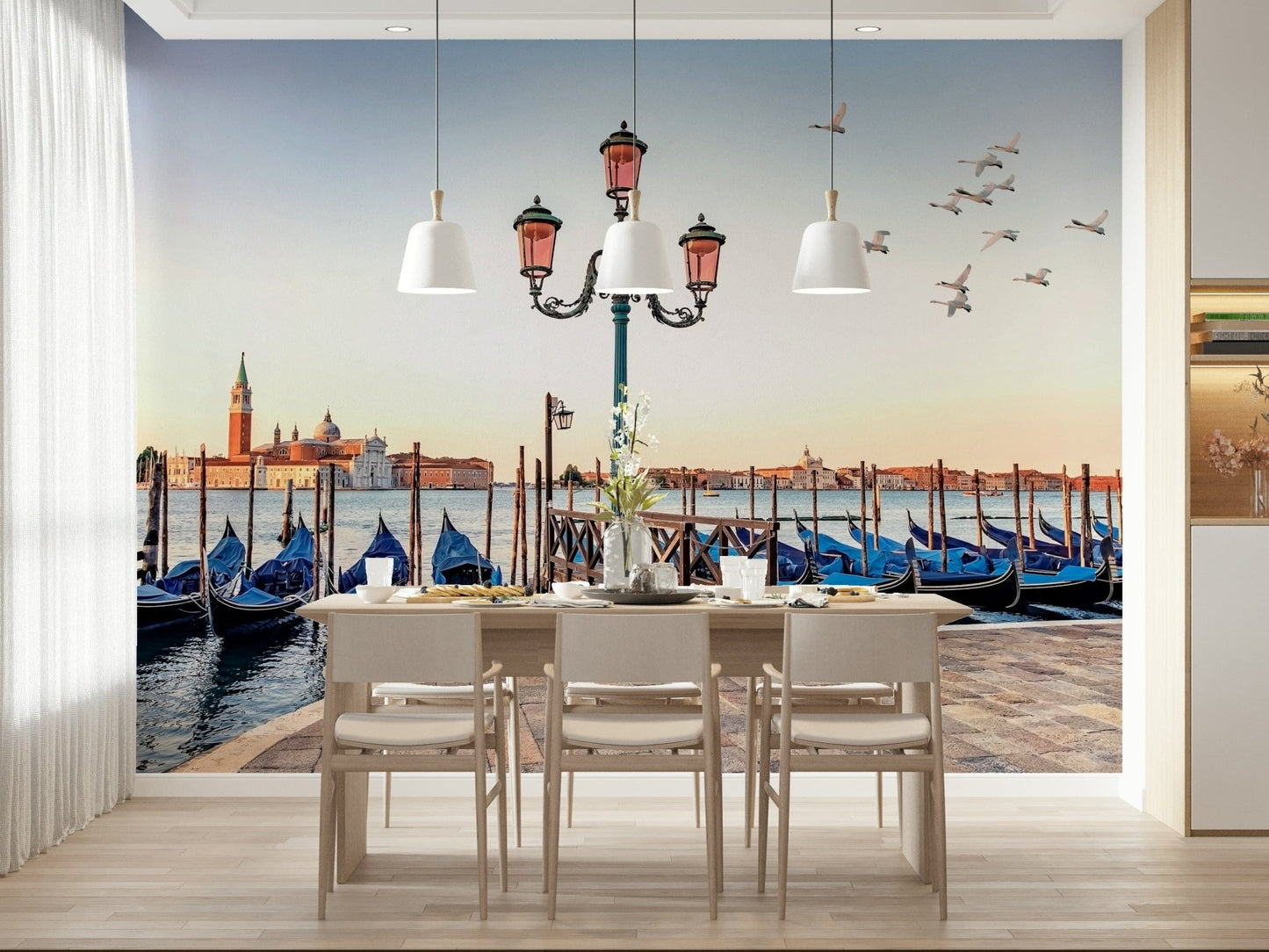Iconic landmark India palace Venice Serenity peel and stick wallpaper