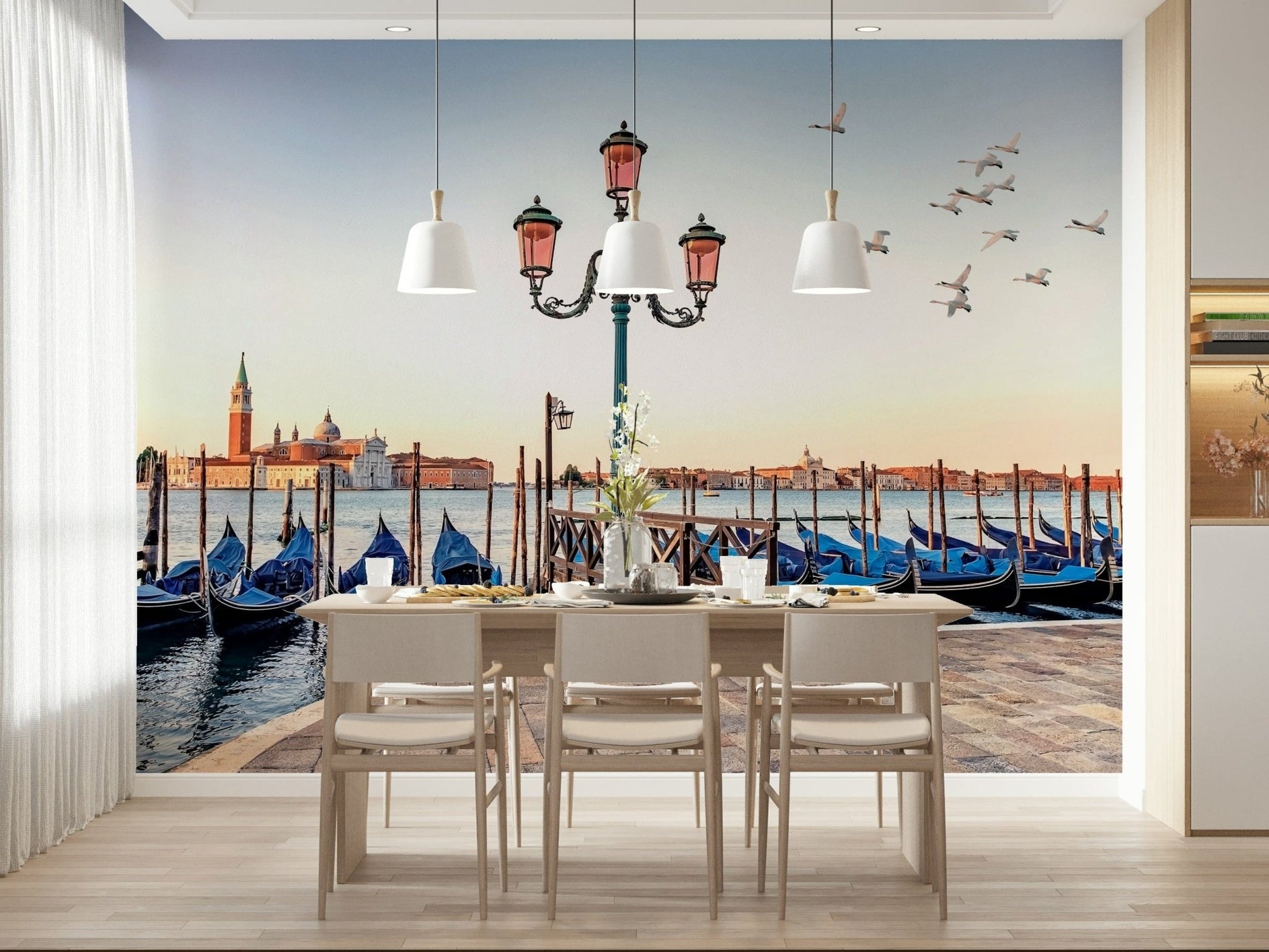 Iconic landmark India palace Venice Serenity peel and stick wallpaper