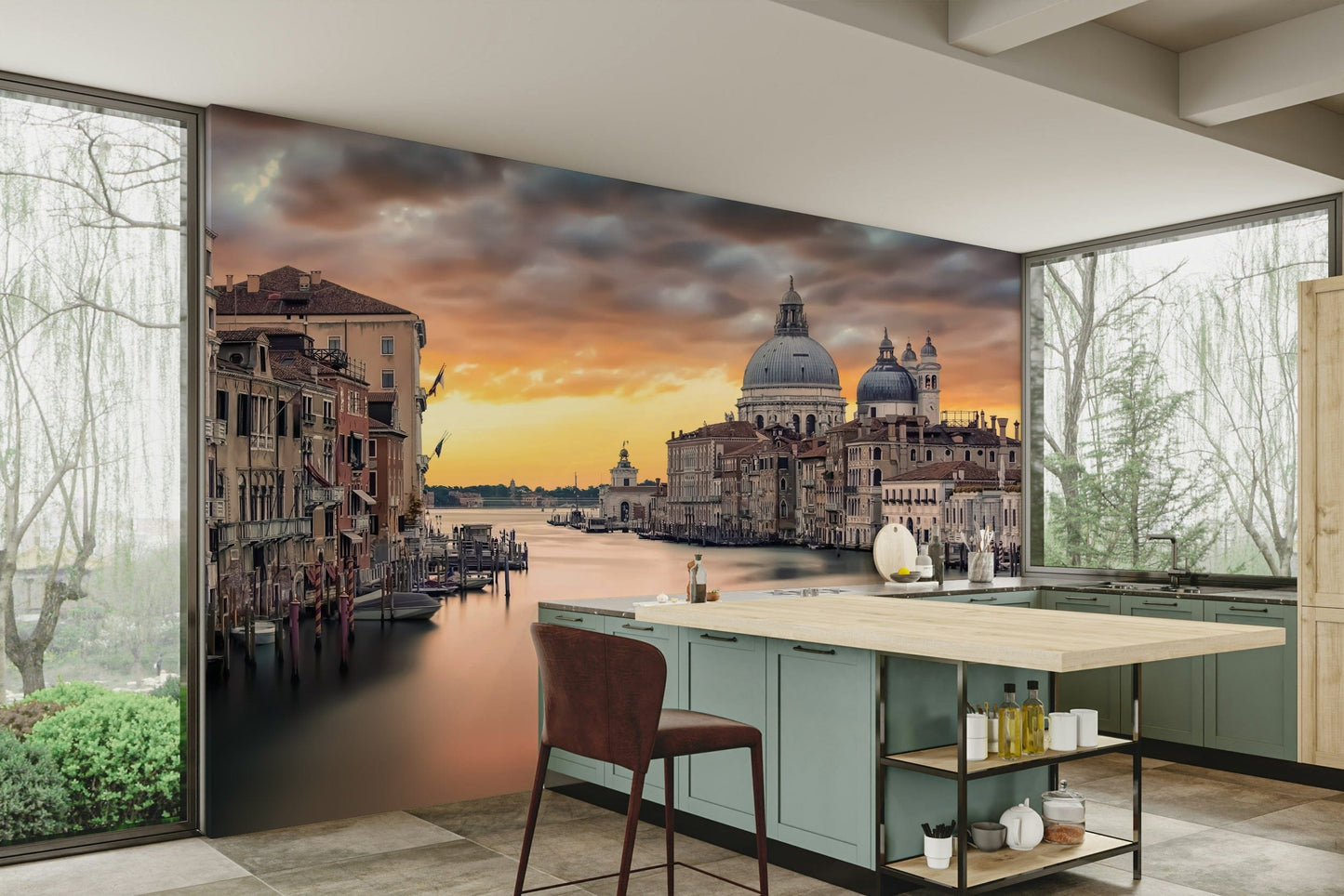 Grand Canal Sunset Wall Mural