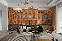 A calming sophisticated wallpaper mural that defines a space.

