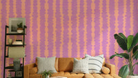 Vertical Dreams in Lilac and Peach wallpaper for chic decor

