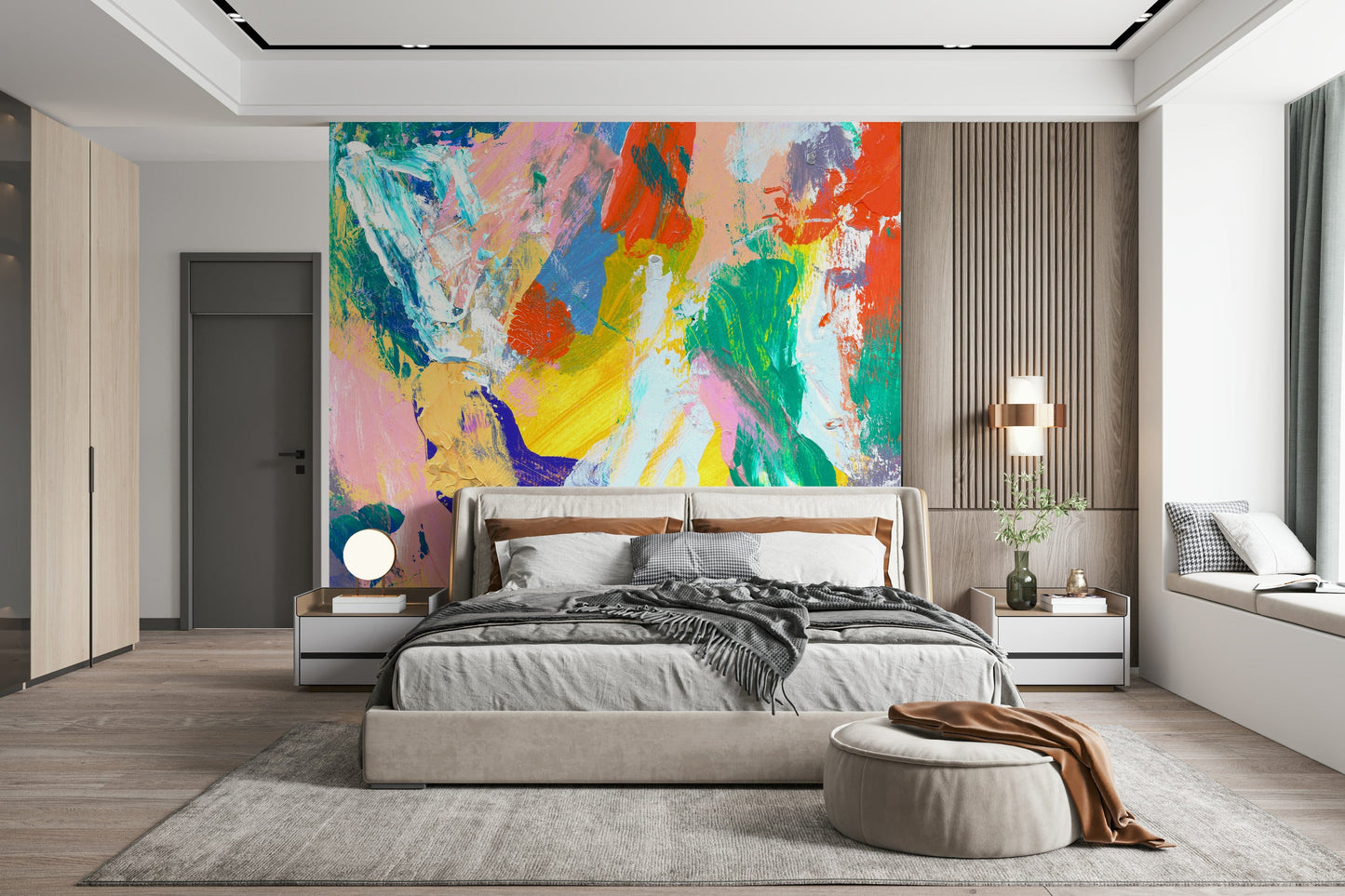 You're good enough Wall Mural paired with a desk lamp in a bright workspace.