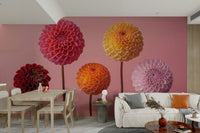 The colors are deep red, bright pink, orange, yellow, and lavender.

