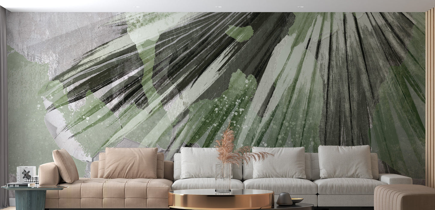 Exotic Tropical Leaf Wall Mural - Giffywalls