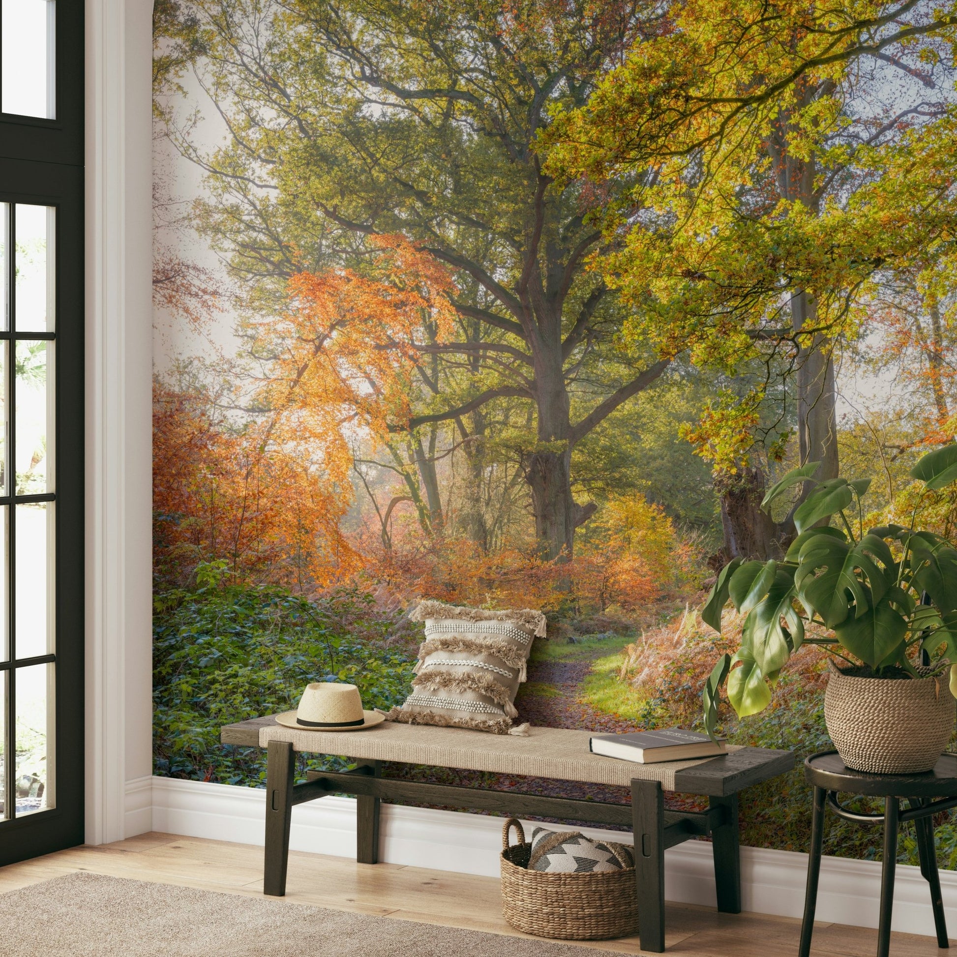 Focus on autumnal colors and natural light.

