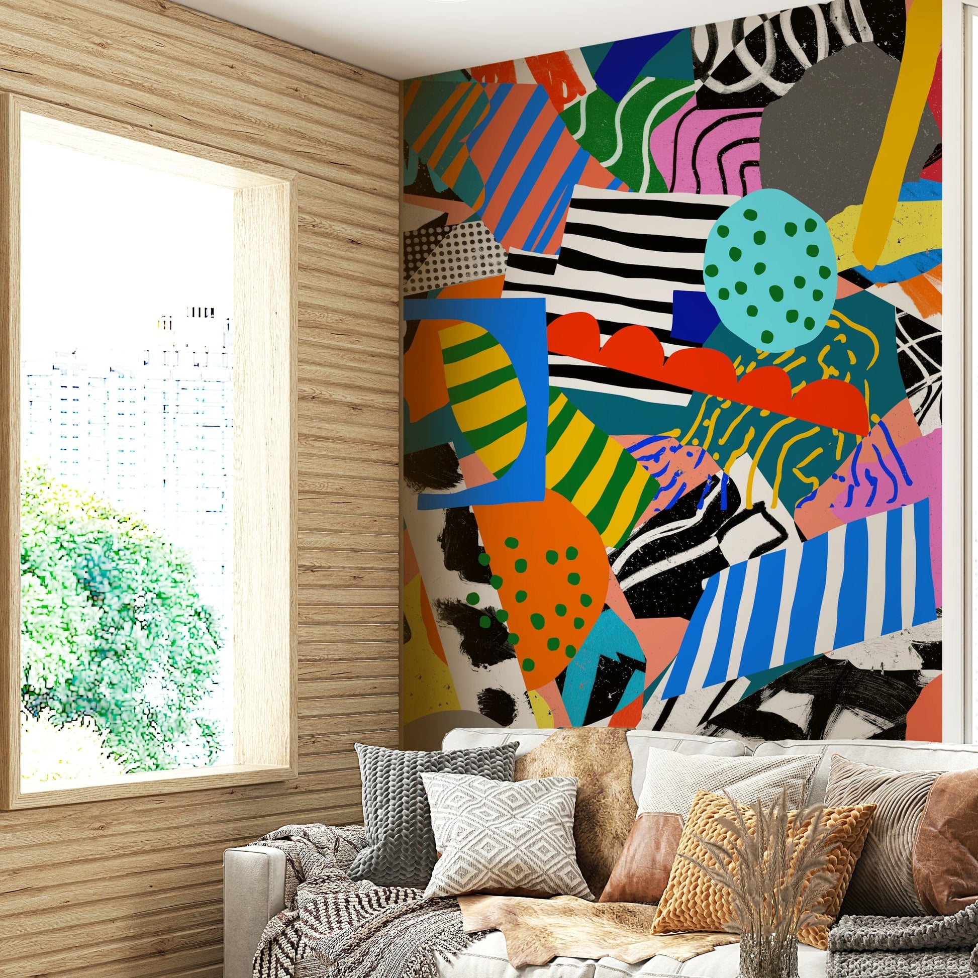 A classic abstract design wallpaper for walls.

