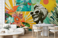 vibrant floral wall art

