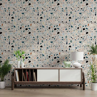 Modern Multicolour Terrazzo mural delightful geometric chips.