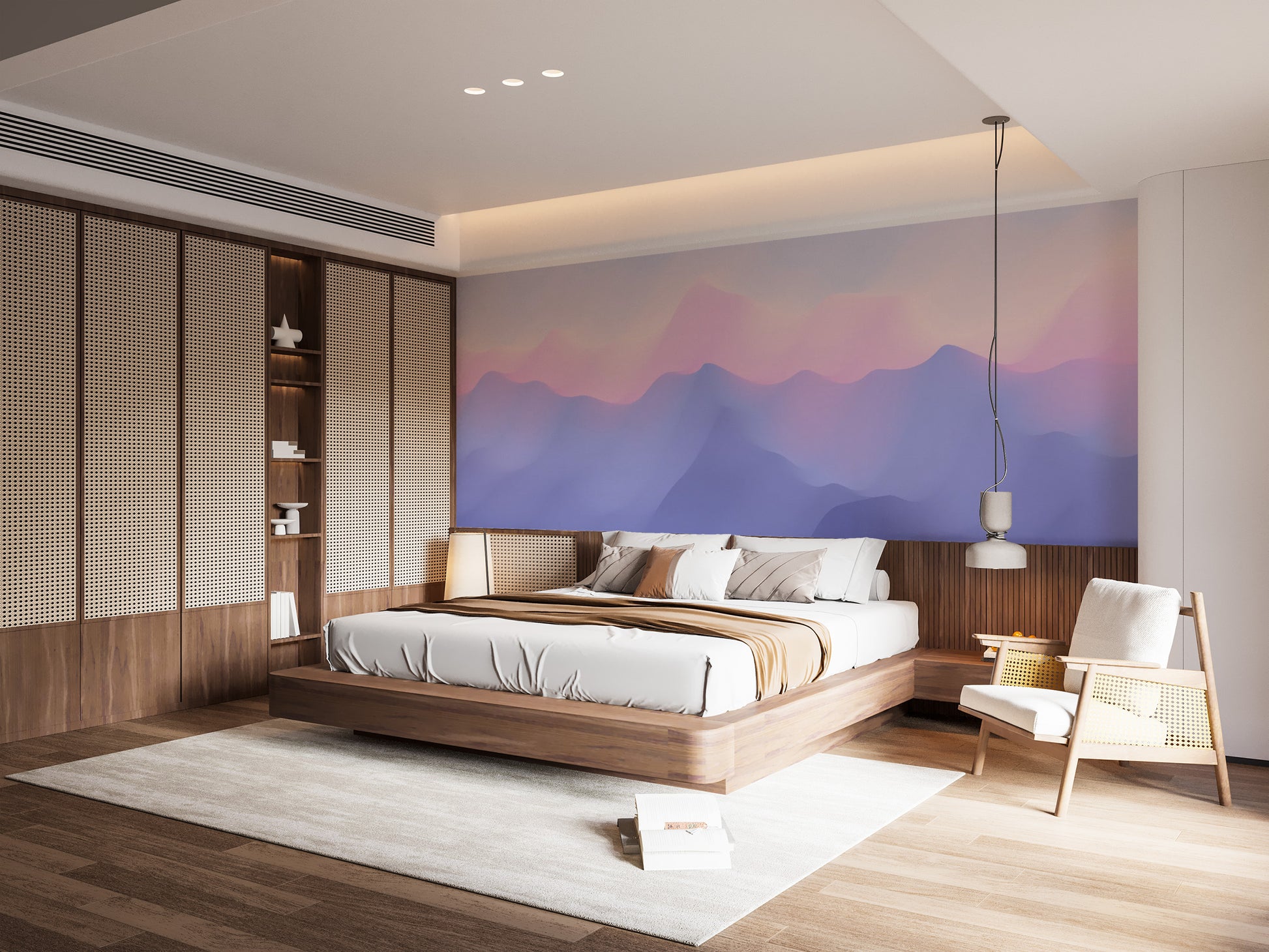 Pink & Purple Ombre Wallpaper Mural - Giffywalls