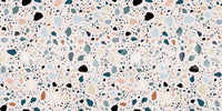 Vibrant Terrazzo pattern unique wallpaper stylish chip shapes.
