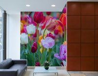 The print captures fine details of the petals and stems, creating a sense of depth.

