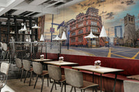 Vintage architecture wall mural

