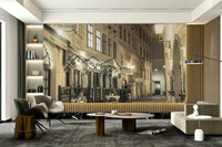 The wallpaper is perfect for an accent wall.

