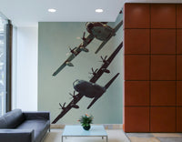 A graceful subtle pattern wall mural in soft, tranquil tones.

