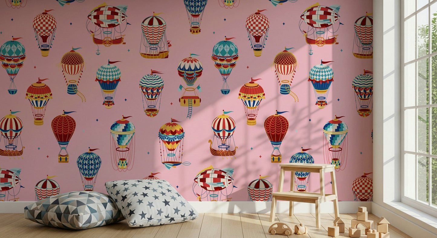 Vintage Balloon Voyage Wall Mural -2735488
