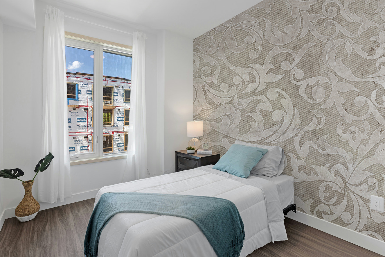 Vintage beige floral pattern wallpaper design
