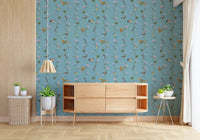 Vintage Birds and Morning Glories Wallpaper⁠