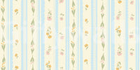 Vintage Bloom Stripes Wallpaper⁠