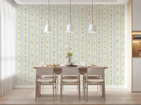 Vintage Bloom Stripes Wallpaper⁠