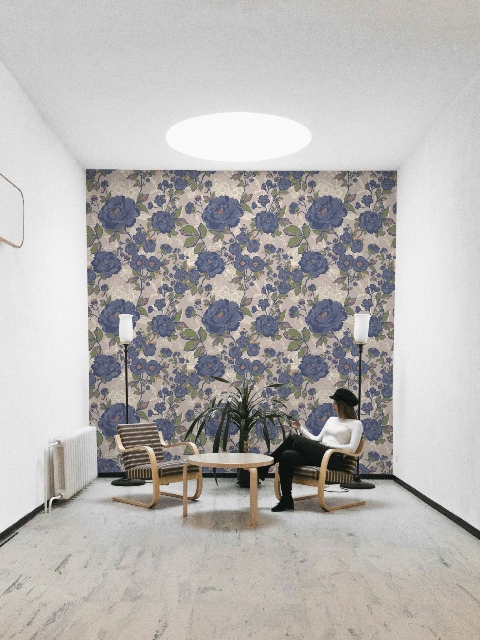 Vintage Bloom mural for a bedroom.

