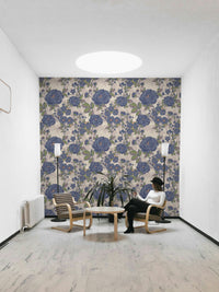 Vintage Bloom mural for a bedroom.

