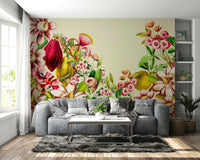 Traditional garden wallpaper design

