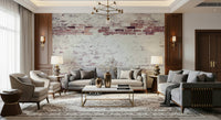 Faded Heritage Brickwork Wall Mural with distressed surfaces and earthy hues for stylish accent walls.