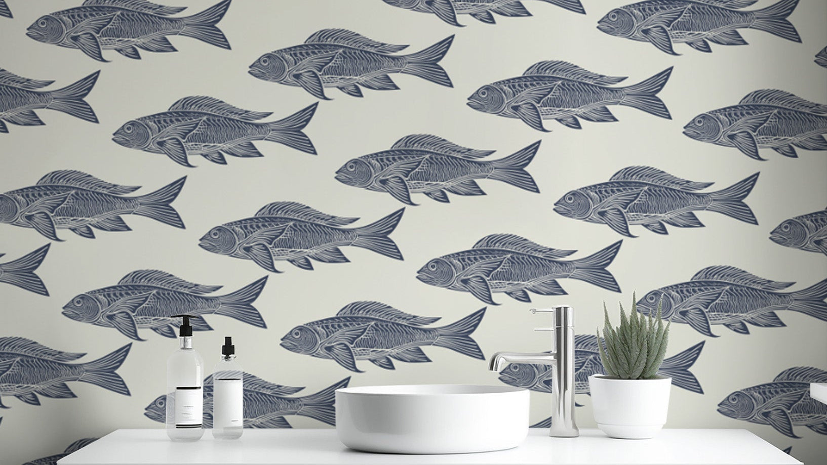 Classic fishing nets and nautical elements in design
