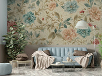 Slightly distressed or faded finish.

