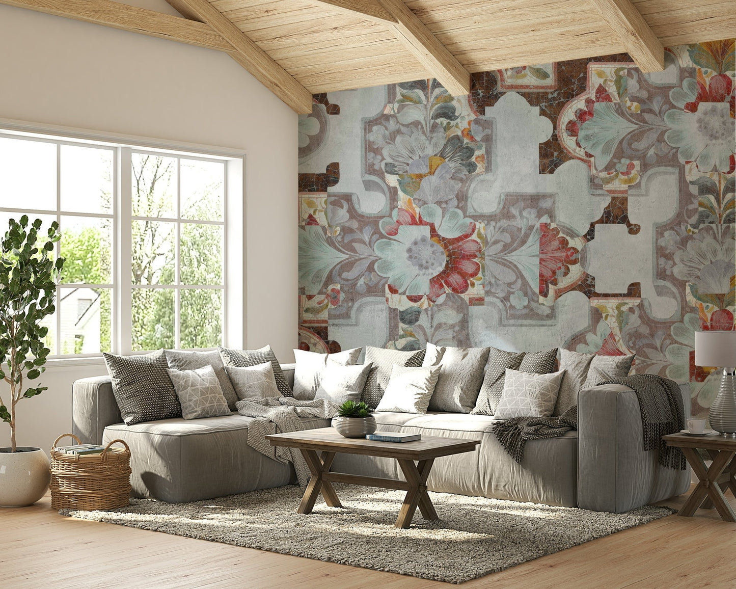 Seamless pattern for wall application.

