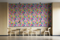 Cottage-style wallpaper with artful floral details


