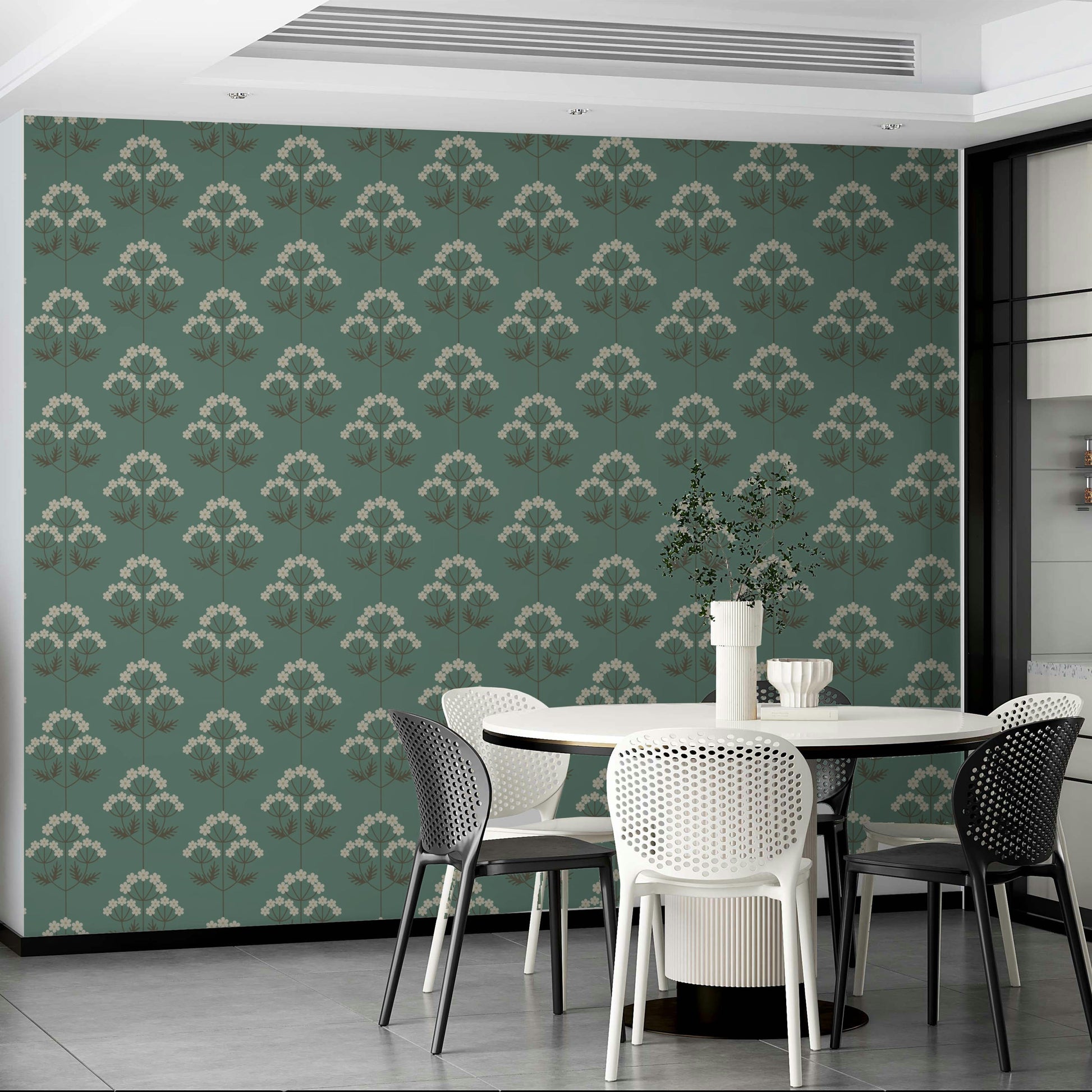 Retro Botanical elegant mural wallpaper