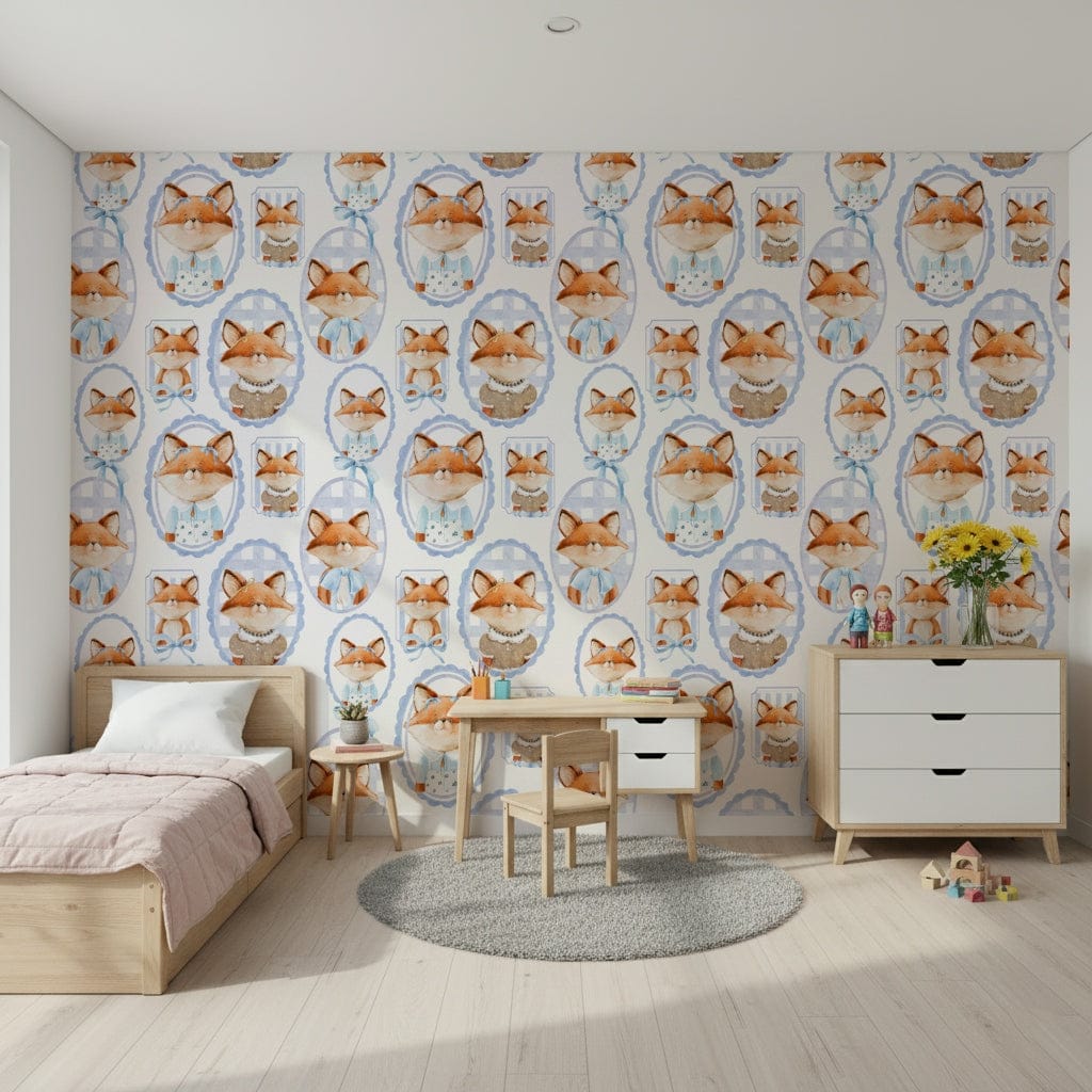 Delightful Fox Portrait Gallery wallpaper illustration portraits bow
